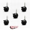 Service Caster 2'' Black Metal Hood Twin Caster with Brake Nylon Wheel 3/8 Thread Stem, 5PK SCC-TS02S50D-NYS-FB-B-381615-5 - alternate 3